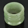 56.60 Ct. Seductive Natural White Green Ring Jade Size 9 Unheated