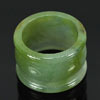49.58 Ct. Natural White Green Ring Jade Size 9.5 From Thailand