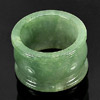 46.88 Ct. Blazing Natural White Green Ring Jade Size 10