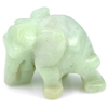 65.68 Ct. Carving Elephant Natural White Green Jade Thailand
