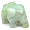 Unheated 74.15 Ct. Good Natural Green White Jade Carving Elephant Thailand