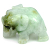 Unheated 68.53 Ct. Natural Green White Jade Carving Elephant