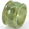 47.85 Ct. Beauty Natural Green White Jade Ring Size 9.5 Unheated