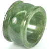 Unheated 56.45 Ct. Size 9.5 Natural White Green Jade Ring