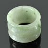 55.61 Ct. Beautiful Natural White Green Jade Ring Size 9 Unheated