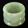 Unheated 58.95 Ct. Size 9.5 Natural Green White Jade Ring Unheated 58.95 Ct. Size 9.5 Natural Green White Jade Ring