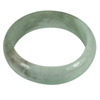 371.46 Ct. Size 75x60x18 Mm. Natural Gemstone White Green Jade Bangle Unheated