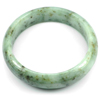 320.13 Ct. Size 72 x 59 x 15 Mm. Natural Gemstone Green White Color Jade Bangle