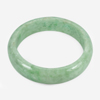 Unheated 285.08 Ct. Natural Gemstone Green Jade Bangle Size 69x57x15 Mm.
