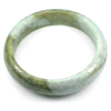 Unheated 292.01 Ct. Gemstone Natural Green White Color Jade Bangle From Thailand