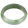 Unheated 249.51 Ct. Natural Gemstone White Green Jade Bangle Size 65x52x14 Mm.