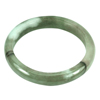 Unheated 199.35 Ct. Natural Gemstone White Green Jade Bangle Size70x55x11 Mm.