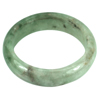 Unheated 306.64 Ct. Natural Gemstone White Green Jade Bangle 69 / 54 / 17 Mm.
