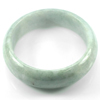 329.05 Ct. Natural Gemstone Green White Jade Bangle Size 68 / 55 / 19 Mm.