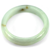 215.89 Ct. Size 65 x 53 x 13 Mm. Natural Green White Jade Bangle Unheated