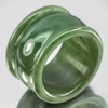50.96 Ct. Green Jade Ring Size 10 Natural Gemstone Unheated