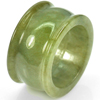 Unheated 45.17 Ct. Natural White Green Jade Ring Size 9