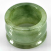 52.16 Ct. Size 9.5 Natural White Green Jade Ring Unheated