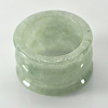 52.75 Ct. Natural Gray Jade Ring Size 10 Unheated