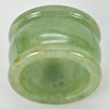 55.60 Ct. Natural White Green Jade Ring Size 9 Unheated