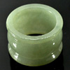 50.21 Ct. Beauty Color Natural White Green Jade Ring Size 9.5 From Thailand