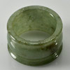43.75 Ct. Natural White Green Jade Ring Size 9.5 From Thailand