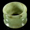 52.28 Ct. Nice Color Natural White Green Jade Ring Size 9.5 Unheated