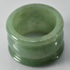 Good Color 55.75 Ct. Size 9.5 Natural White Green Jade Ring Unheated