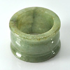 53.52 Ct. Beautiful Natural White Green Jade Ring Size 9.5 Thailand Unheated