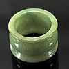 Charming Color 51.60 Ct. Natural White Green Jade Ring Size 9.5 Unheated