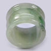 56.10 Ct. Natural Green White Jade Ring Size 9.5 Thailand Unheated