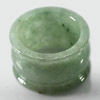 52.27 Ct. Charming Natural Green White Jade Ring Size 9.5 Unheated