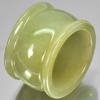 Natural Gemstone Green White Jade Ring Size 9 Unheated 48.52 Ct.