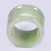 52.62 Ct. Charming Natural White Green Jade Ring Size 9.5 Unheated