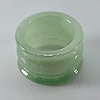 53.94 Ct. Good Color Natural Green White Jade Ring Size 9.5 Thailand Unheated