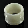 Unheated 53.51 Ct. Nice Natural Green White Jade Ring Size 9.5
