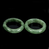 White Green Rings Jade Sz 5 Unheated 23.72 Ct. 2 Pcs. Round Shape Natural Gems