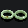 White Green Rings Jade Sz 5 Unheated 29.22 Ct. 2 Pcs. Round Natural Gemstones