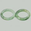 White Green Rings Jade Size 7 Round Shape 27.88 Ct. 2 Pcs. Natural Gemstones
