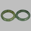 White Green Rings Jade Size 7 to 7.5 Natural Gemstones 27.33 Ct. 2 Pcs. Round White Green Rings Jade Size 7 to 7.5 Natural Gemstones 27.33 Ct. 2 Pcs. Round