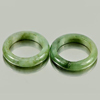 White Green Rings Jade Size 5.5 Round Shape 23.51 Ct. 2 Pcs. Natural Gems