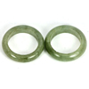 Green Rings Jade Sz 5.5 Unheated 23.40 Ct. 2 Pcs. Round Shape Natural Gems