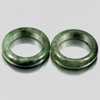 Size 5.5 Round Natural Gems White Green Rings Jade 26.29 Ct. 2 Pcs.
