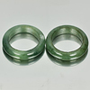 Beautiful Gems 25.53 Ct. 2 Pcs. Natural Green Rings Jade Size 5.5