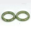 Green Honey Rings Jade Sz 5.5 Natural Gemstones 22.32 Ct. 2 Pcs. Round Shape