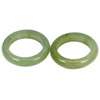 23.54 Ct. 2 Pcs. Nice Natural Gems White Green Rings Jade Size 5.5
