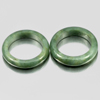 Size 5.5 Round Natural Gems Green Rings Jade 17.52 Ct. 2 Pcs. Unheated
