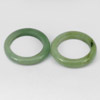 Size 7.5 Rings Jadeite Jade 26.26 Ct. 2 Pcs. Natural White Green Honey