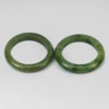 Size 7.5 Green Rings Jadeite Jade 22.49 Ct. 2 Pcs. Round Natural Gemstones