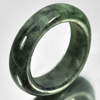 Unheated 19.53 Ct. Natural Gemstone Green Black Jade Ring Size 7